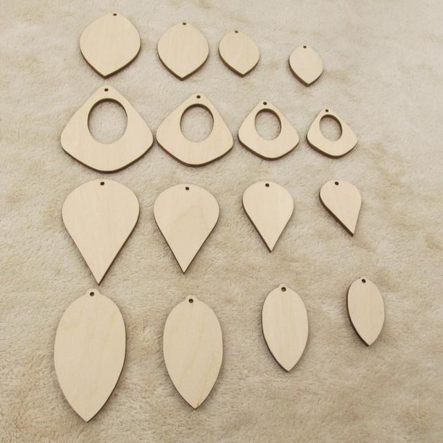 Unfinished Wooden Earrings Blanks  Wooden Teardrop Earring Pendants - 7  Unfinished - Aliexpress